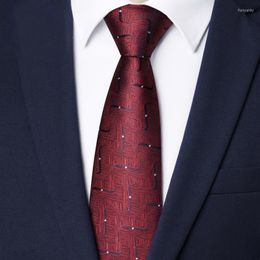 Papillon Uomo 100 Seta Cravatta Jacquard Cravatta Fazzoletto da collo Matrimonio Business Casual Cravatta Blu Rosso