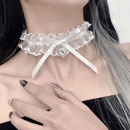 Chains Harajuku Lolita Girl Heart Handmade Vintage Sexy Lace Choker Necklace Gothic Statement Leg Garter For Women Accessories