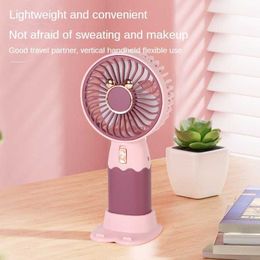 Electric Fans Mini Wireless Electric Fan for Office Home USB Rechargeable Portable Fan Summer Handheld Cooling Fan with Mobile Phone Holder