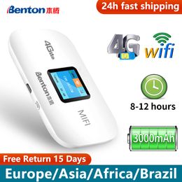 Routers Benton 4G Lte Portable Wifi Router Type C Network Nano Card Unlimited Wireless WPS Dongle Mifi Unlocked spot 150Mbps 230712