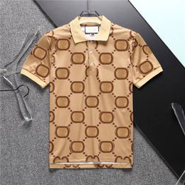 23SG Summer 100%Cotton Men Polo T-shirt est LOGO Double letter Water color print casual high quality Fashion Clothing shirt Trend Short sleeve TshirtM-3XL