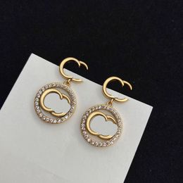 Designer Luxurys Earrings Circle designer Letter Earrings stainless steel stud earrings designer for women studs gold engagement jewelry Couple Family Gift