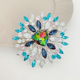 Brooches EASYA Sunflower Dress Decoration Large Crystal Metal Alloy Brooch Weight Luxury Quality Women's Jewelry