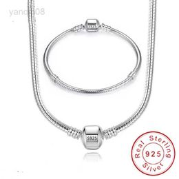 Pendant Necklaces Handmade 925 Sterling Silver Necklace Bracelet Jewellery Set Bridal Party Sets Women Charm Bracelet Necklace Fine Jewellery HKD230712