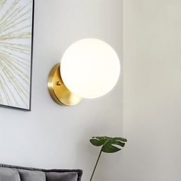 Wall Lamp Led Glass Ball Light Loft Designer Studio Living Room Mirror Lightingcorridor Lantern Individual Bedside