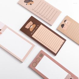 Sheets Cute Memo Pad Cartoon Bear Message Notes Decorative Notepad To Do List For Student Stationery Sheet Office Supply