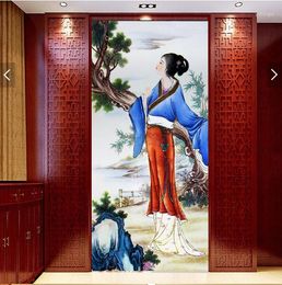 Wallpapers 3d Room Wallpaper Custom Mural Chinese Style Aestheticism Ancient Beauty Porch Painting Home Decor Po For Walls 3 D