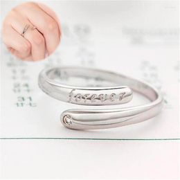 Wedding Rings Trend Ring Simplicity Adjustable Stylish Thumb Large Finger Silver Color Plated