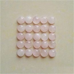 Stone Natural 6Mm 8Mm 10Mm 12Mm Round Loose Beads Rose Quartz Face For Necklace Ring Earrrings Jewelry Accessory Drop Delivery Dhggu