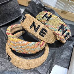New Styles Designer Wool Knitting Headbands Famous Women Brand Letter Printing Embroidery Wide-brimmed HairBands HeadWrap Summer Outdoors Fabric Headwear
