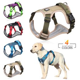Dog Collars Leashes Nylon Dog Harness For Big Dogs Adjustable Safety Large Dog Harness Vest French Bulldog Greyhound Outdoor Walking Harnesses 230712