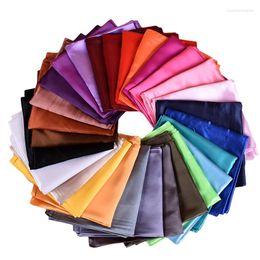 Scarves Muslim Women Satin Turban Hijab Female Solid Colour Headbands Hair Wraps 90 90cm Square Shawls Headscarf For Girls Gifts