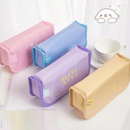 Premium Canvas Pencil Case Large Capacity Pen Zipper School Cases Gifts For Boys Stationery Box Big Bag
