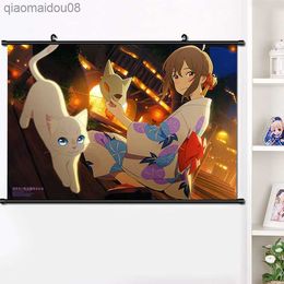 Japan Anime Nakitai Watashi wa Neko wo Kaburu Sasaki Miyo Wall Scroll Poster Fashion Home Decor Collection 40*60cm L230704