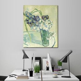 Canvas Artwork Nature Morte Vase Avec Oeillets Vincent Van Gogh Painting Handmade Impressionist Landscape Art for Dining Room