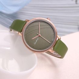 Wristwatches 2023 Female Watches Women's Casual Quartz Leather Band Analogue WristWatch Famous Ladies Watch Clock
