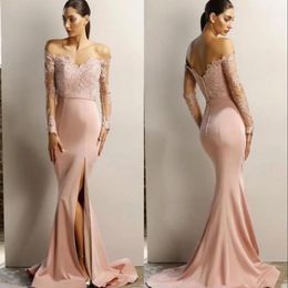 New Formal Floor-Length Plus Size Custom Mermaid Trumpet Evening Dresses Prom Party Gown Sweetheart Elastic Silk like Satin Applique Split Front/Side