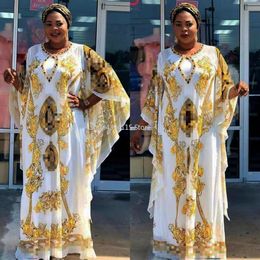 African Dresses for Women Dashiki Print African Clothes Bazin Broder Riche Plus Size Women Bazin Broderie Dress254k