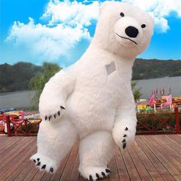 Funny Inflatable Costume Polar Bear Mascot Costume Theme Park Opening Ceremony Cute Christmas Mascots Custom Mascots Deguisement M2154