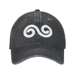 Ball Caps Custom Cotton White Celtic Double Spiral Celts Symbols Baseball Cap Men Women Breathable Dad Hat Sports