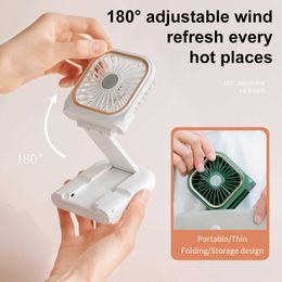 Electric Fans Mini Hanging Neck Fan Foldable Neck Ceiling Fan Portable Silent Handheld Usb Rechargeable Power Supply With Stand Cooling Fan