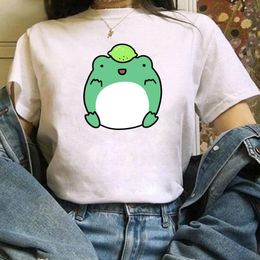 Women's T Shirts Kawaii Clothes Skateboard Frog Cartoon Graphic Summer Women Men Vintage Fashion Casual Shirt Cute Camisetas Tops Tee