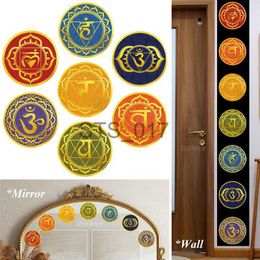 Other Decorative Stickers Rainbow Chakras Wall Stickers Buddhism Yoga Cosmic Energy Centers Meditation Decals Colorful Wall Mural Bedroom Drom Home Decor x0712