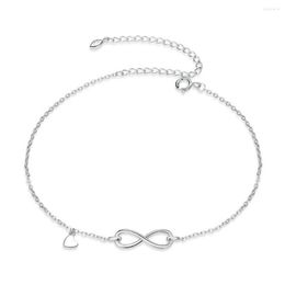 Anklets Women Men Anklet Travelling 8-Shaped Heart Pendant Ankles Decoration