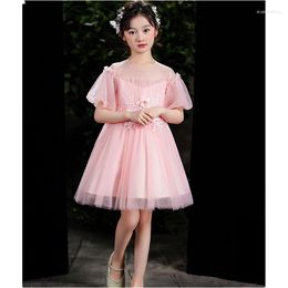 Girl Dresses 3To 14 Years Girls Dress 2023 Spring & Summer Kids Clothes Two Layers Mesh TuTu Children Birthday Party G0020