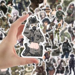Other Decorative Stickers 50pcs Anime Camouflage Military Uniform Girls Stickers Graffiti Decals Scrapbooking Laptop Phone Wall Sticker x0712