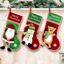 High Quality Knit Christmas Stocking Gift Bags Knit Decorations Xmas socking Decorative Socks