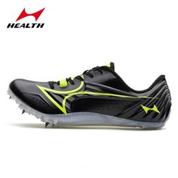 Safety Shoes Track and Field Shoes Men's Sprint Lightweight Racing Competition Spike Sports Shoes Professional Green Sports Soft 230712