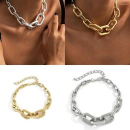 Chains High Quality Necklace CCB Simple Chain Choker Wide Edge Thick Cross