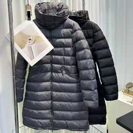 Fur 2022 New M Highend Midlength Light Down Jacket Autumn/winter 90 White Goose Down Can Be Taken Off the Bile Women's Down Jacket