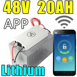 48v 20ah lithium battery app remote control Bluetooth electric bicycle Solar energy battery pack scooter ebike 1000w