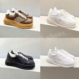 Luxury Designer Screener Embossed Sports Shoes Real Leather Sneaker Platform Low Top Sneakers Rubber Sole Casual Shoe Size 35-45