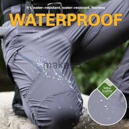 Men's Pants Men Tactical Pants Multi Pockets Summer Thin Outdoor Camping Trekking Hiking Military Waterproof Quick Dry Trousers Cargo Pants J230712