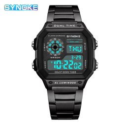 SYNOKE New Arrival Luminous Sport Watch Multifunction Men's Waterproof Wristwatch Fitness Digital Watches Stopwatch Alarm Clock