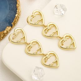 Designer Women's Love Drop Earrings 18K Gold Gift Pendant Earrings Stainless Steel Non Fading High Quality Jewellery Design for Women Luxury Earrings Wholesale