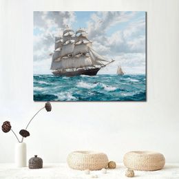 Marine Paintings Montague Dawson the Blackwall Frigate Walmer Castle Handmade Canvas Art Contemporary Restaurant Decor