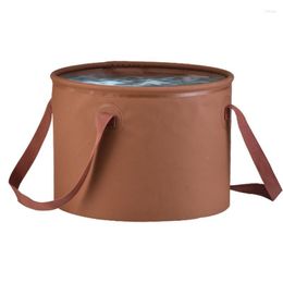 Storage Bags Folding Bucket Large Capacity Collapsible PVC With Handle High Strength Lightweight Portable Water For Outdoor