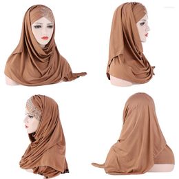 Ethnic Clothing 1PC Women Sequins Hijab One Piece Headscarf Wrap Muslim Shawls Islamic Cover Scarf Scarfs For Ladies