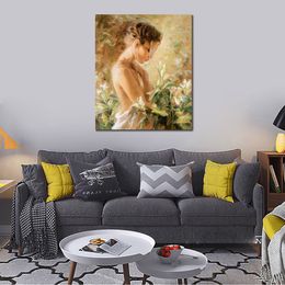 Modern Abstract Canvas Art Lost in Lilies Handmade Oil Painting Contemporary Wall Decor