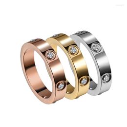 Wedding Rings Light Luxury High-grade Titanium Steel Non-discoloration Ring Female Minority Design Couple To Abstain From The Circle