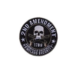 High Quality 1789 2ND AMENDMENT Embroidery Iron On Patch For Biker Jacket Front Size Applique 269k