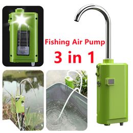 Aquariums Lighting 3 in 1Outdoor Fishing Oxygenation Air Pump USB Intelligent Sensor Water Oxygen Portable Smart Induction LED Light 230711