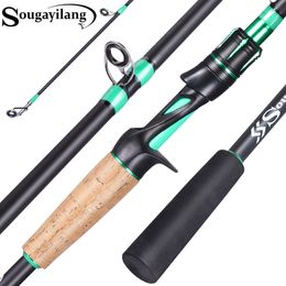 Boat Fishing Rods Sougayilang fishing rod 1.8m/2.1m ultra light carbon Fibre rotating and casting rod with a maximum drag of 8Kg used for bass Pike trout fishing 230711