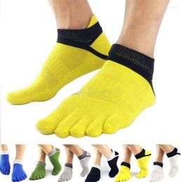 Sports Socks Pure Cotton Ankle Sport Five Finger Compression Men Women Breathable Deodorant Invisible No Show With Toes