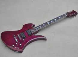 6 Strings Purple Electric Guitar with Humbuckers Rosewood Fretboard Can be Customized