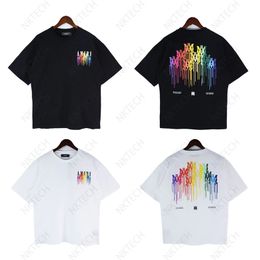 Summer Mens T-shirt Latest Trend Printed Pattern Letter Design Street Brand Oversized Beach Sports Running Casual